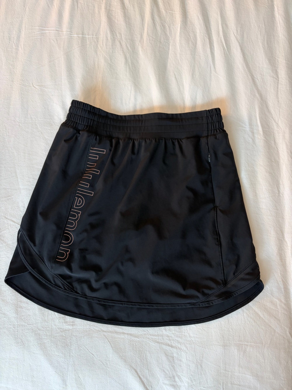 lululemon athletica Black Athletic Skort with Vertical Logo
